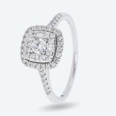 LG Ring 925 Sterling Silber rhodiniert Brillanten