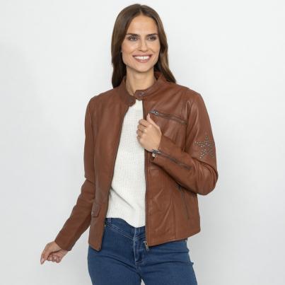 OTTO KERN Damen-Lederjacke 'Nella' cognac