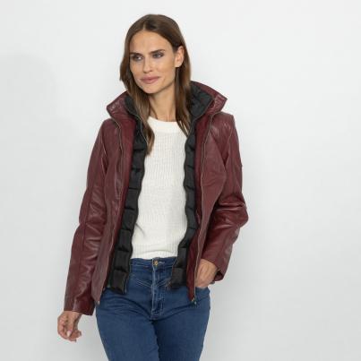 OTTO KERN Damen-Lederjacke 'Beate' bordeaux