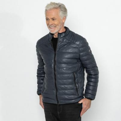 OTTO KERN Herren-Lederjacke 'Oliver' marine