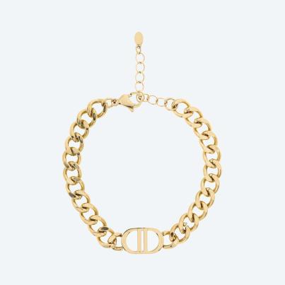 Karo Armband Edelstahl IP-vergoldet