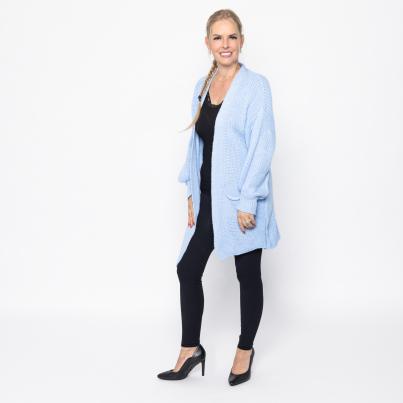 Damen-Strickjacke hellblau