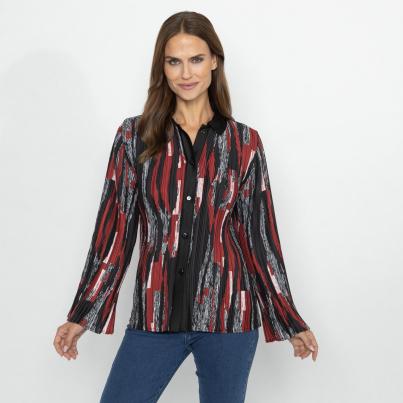 TRENDS by J. Leibfried Plissee-Bluse multicolor