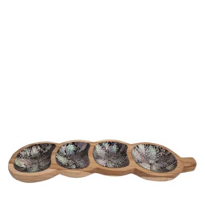 Dipschale Teak mit Abalone