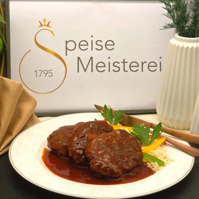 Braumeister Hacksteaks mit Currysoße 6x 100g