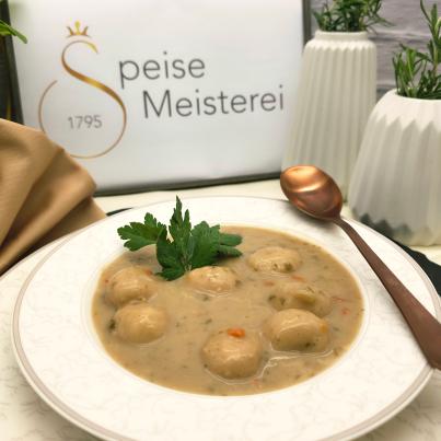 Odenwälder Grünkernsuppe mit Marksklösschen