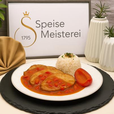 Kosakkenschnitzel in Paprikasosse