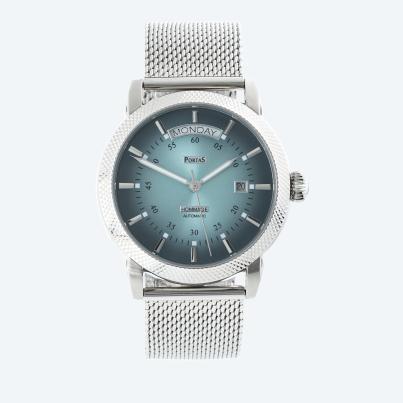 PortaS Herren-Automatikuhr "Ernstthal" eisblau