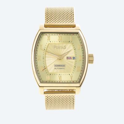 PortaS Herren-Automatikuhr "Kästner" gold