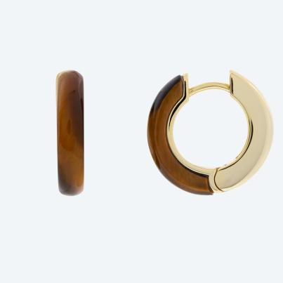 Creolen 925 vergoldet Tigerauge