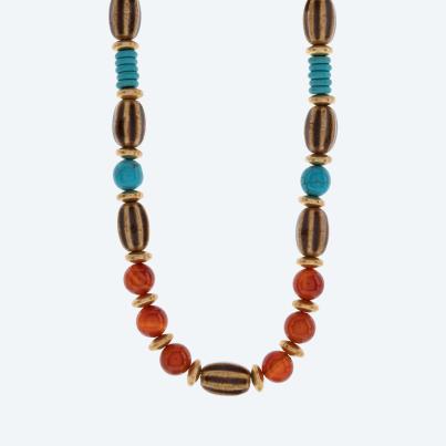 Collier Porzellanelemente, Edelsteine