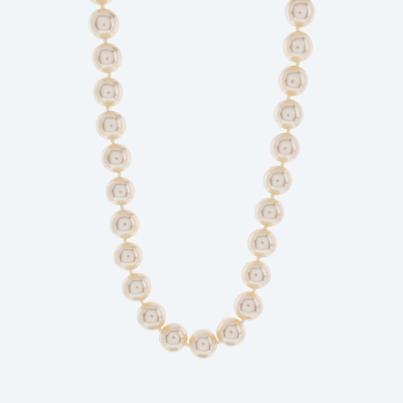 Collier Muschelkernperle champagnerfarbig