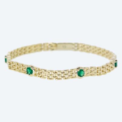 Armband Bronze vergoldet Zirkonia