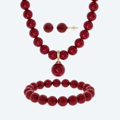 SET 4-teilig Muschelkernperle