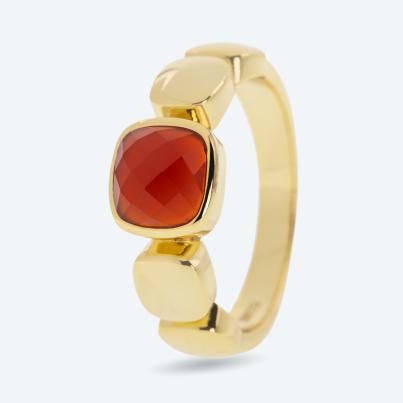 Ring 925 vergoldet Karneol