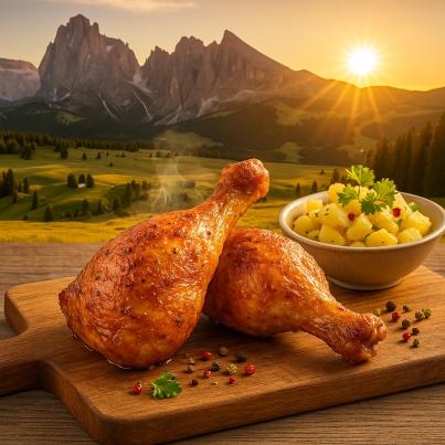 Südtiroler Hähnchenschlegel