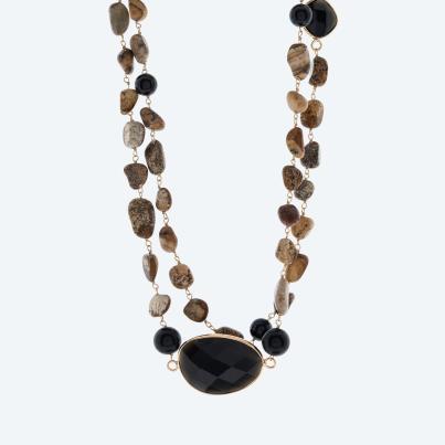 Collier endlos Achat, Bilderjaspis