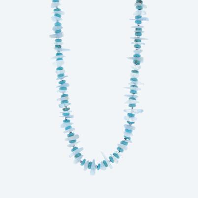 Collier Aquamarin, Howlith, Hämatit