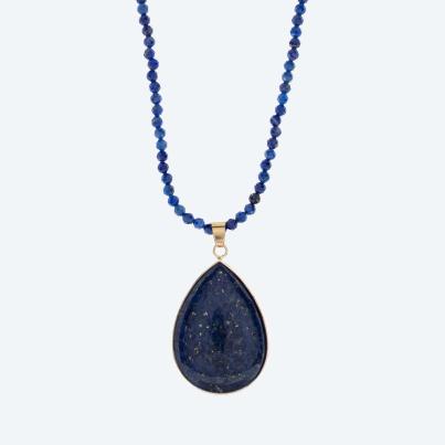 Kette mit Anhänger endlos Lapislazuli