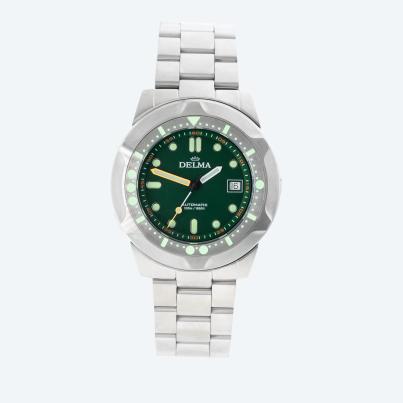 DELMA Herrenuhr "Quattro Diver Automatik" grün