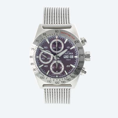 DELMA Herrenuhr "Montego Automatik" purple