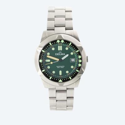 DELMA Herrenuhr "Quattro Diver Automatik" grün