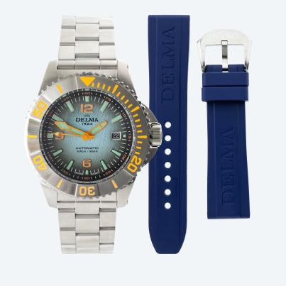 DELMA Herrenuhr "Blue Shark IV Antarctica" iceblau