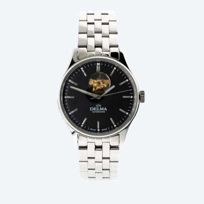 DELMA Herrenuhr "Classic OB" Automatik, schwarz