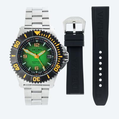 DELMA Herrenuhr "Blue Shark IV Caribbean" grün