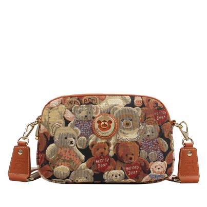 Henney Bear Umhängetasche cognac/multicolor