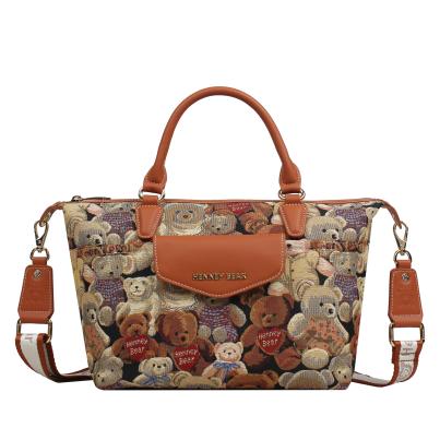 Henney Bear Henkeltasche cognac/multicolor