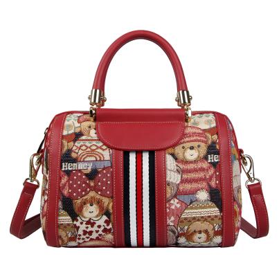 Henney Bear Henkeltasche rot/multicolor