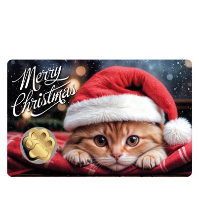 Coincard Merry Christmas 'Katzen-Motiv"