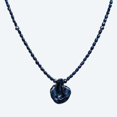 Collier SWZPerlen, Keshi Perle, Hämatit