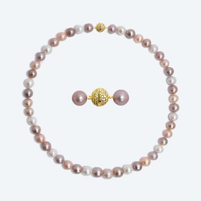 Collier Edison Perlen multicolor Magnetverschluß