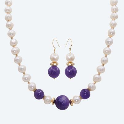 SET: 2-teilig SWZPerlen, Amethyst