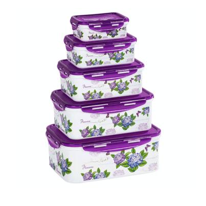 Klickdosen-Set Hortensie eckig