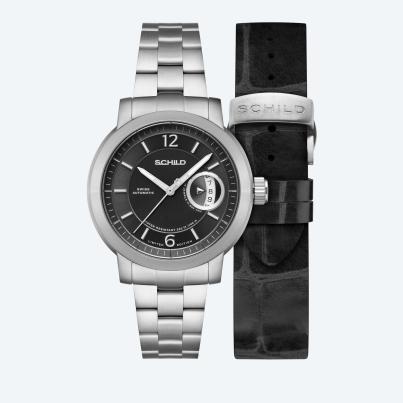 SCHILD Automatikuhr "Heinrich Minimal" schwarz