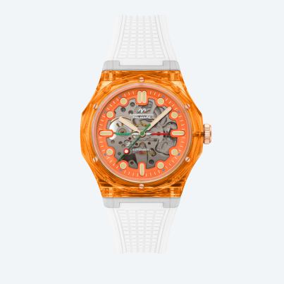 DDM Herren-Automatikuhr "Ravello" orange