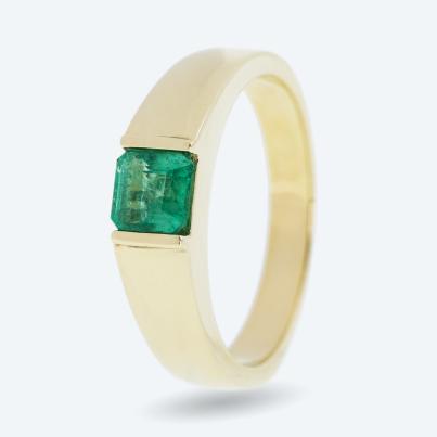 STAR Ring 375 Gelbgold Smaragd