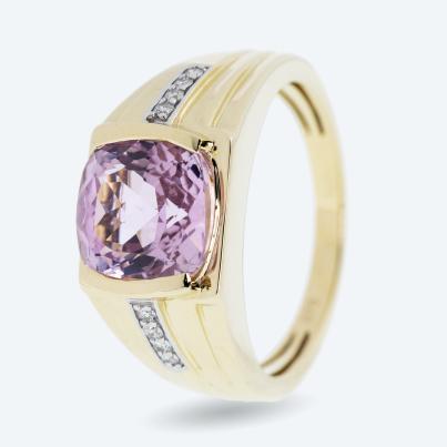 STAR Ring 375 Gelbgold AAA Kunzit