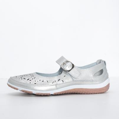 TOPWAY COMFORT Damenslipper silber