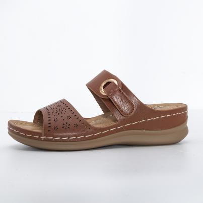 TOPWAY COMFORT Damenpantolette cognac