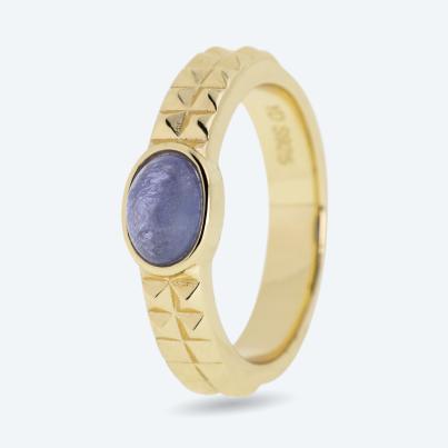 Ring 925 Silber vergoldet Tansanit