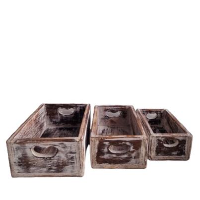 3er Set Holzkisten Borneo