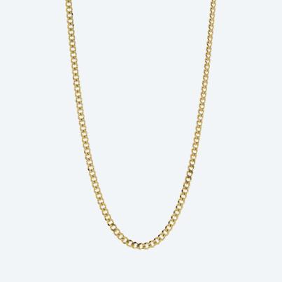 Panzerkette 925 Silber vergoldet ca. 55 cm