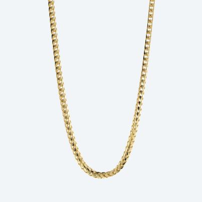 Franco-Kette 925 Silber vergoldet ca. 60 cm