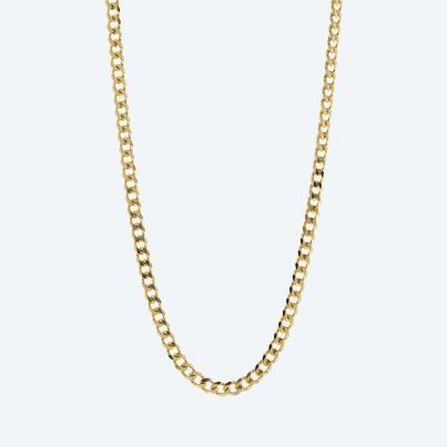 Panzerkette 925 Silber vergoldet ca. 60 cm