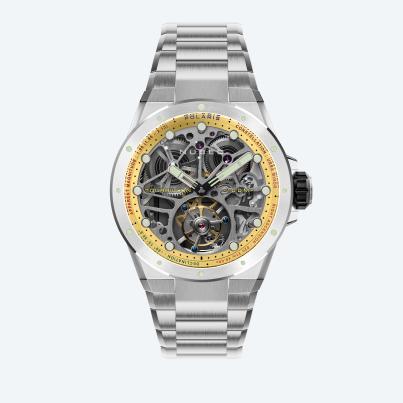 NUBEO Tourbillon "Polaris" Handaufzug, silber