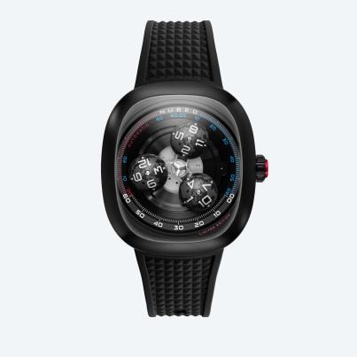 NUBEO Herrenuhr "Tri-Star Orbit Automatic" blau